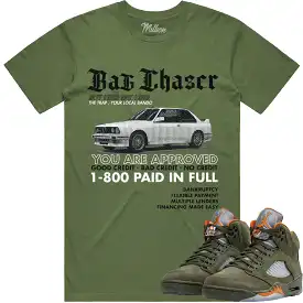 Jordan Retro 5 Olive 5s Shirt to Match - BAG CHASER