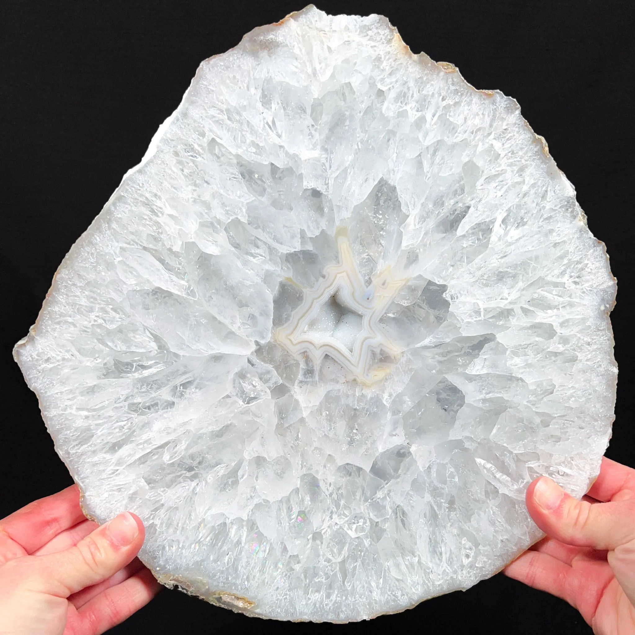 Large Drusy Quartz Geode Slab