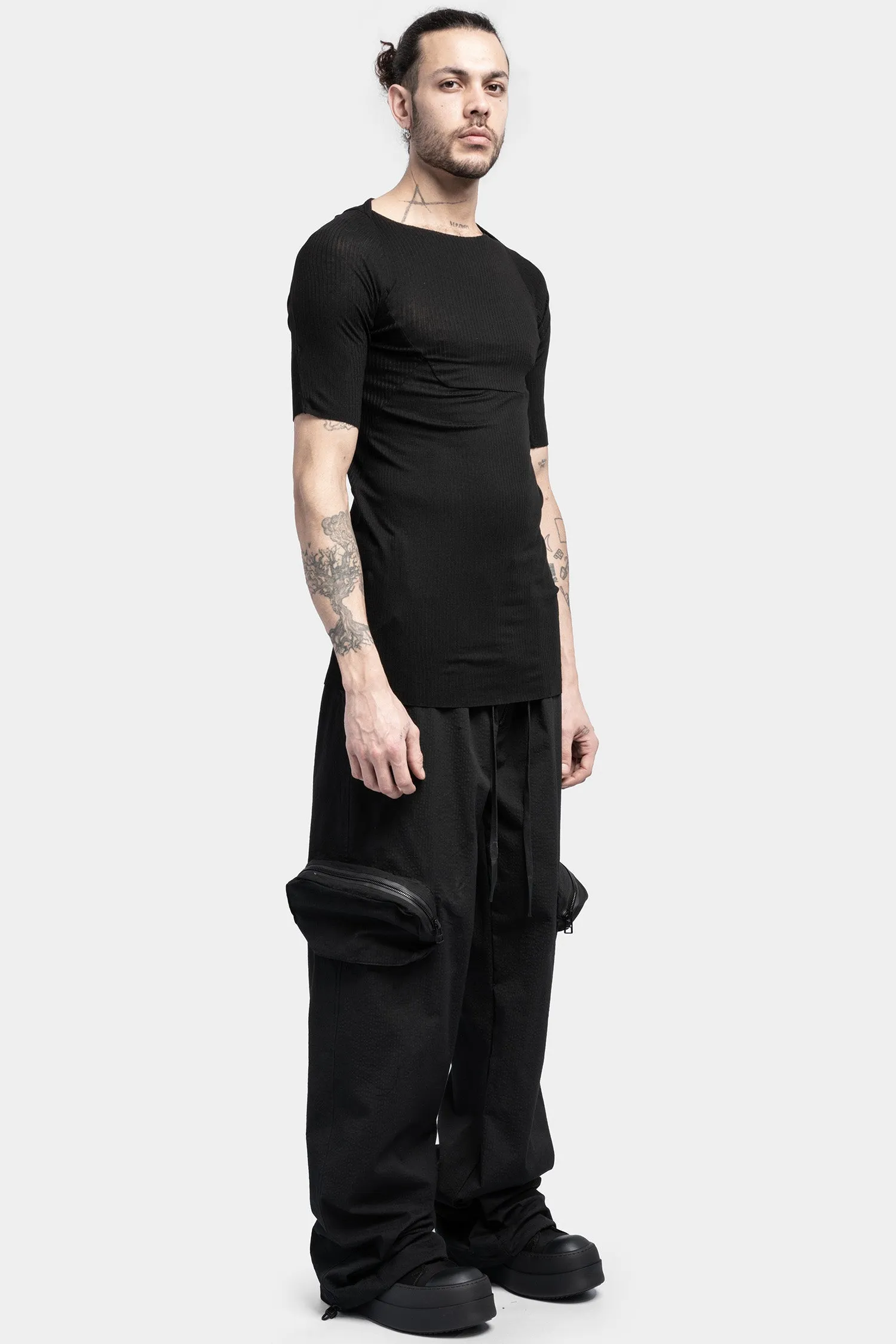 Lightweight layered rib t-shirt