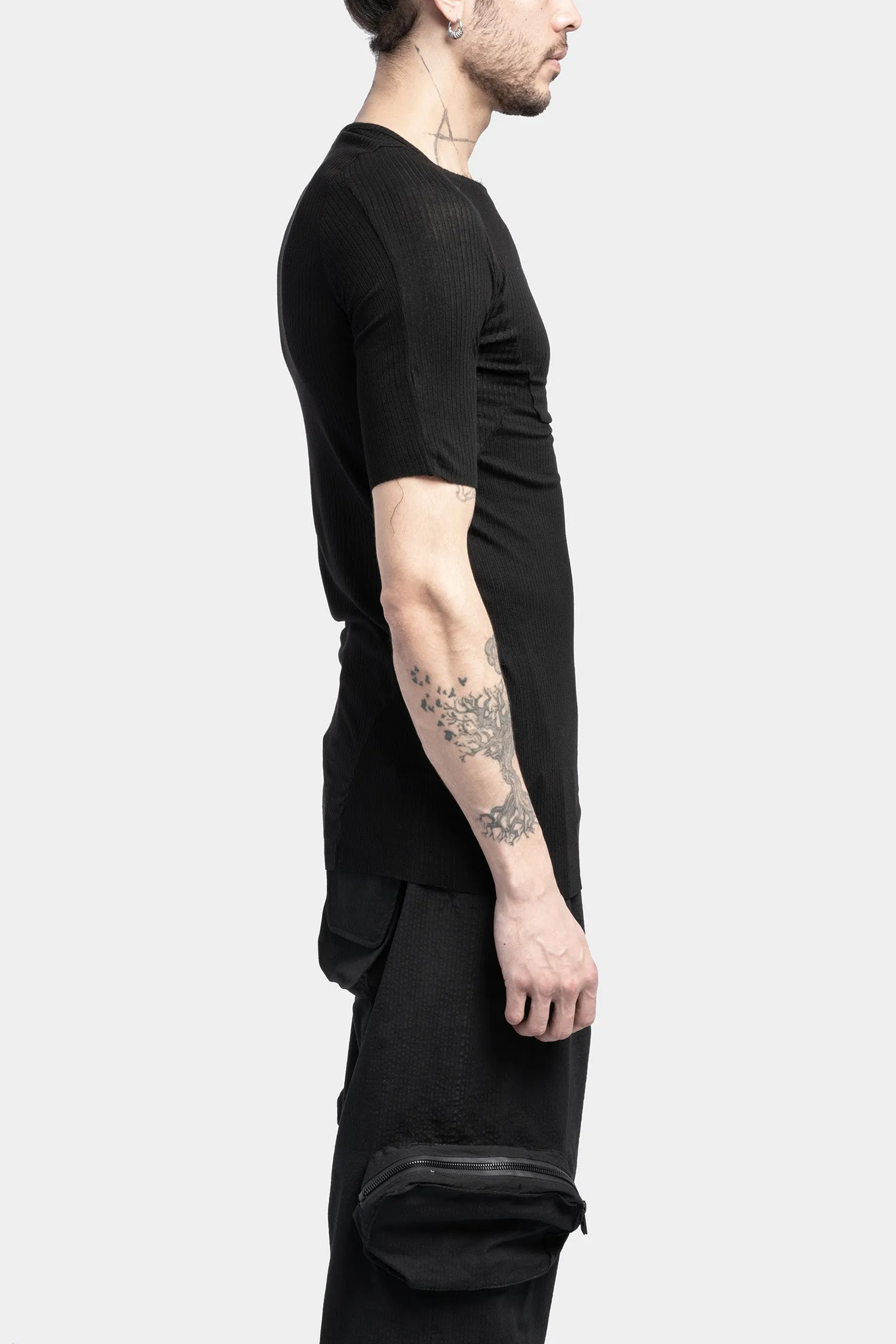 Lightweight layered rib t-shirt