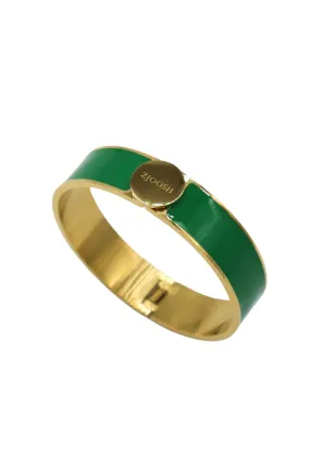 Logo Disk Bangle Green