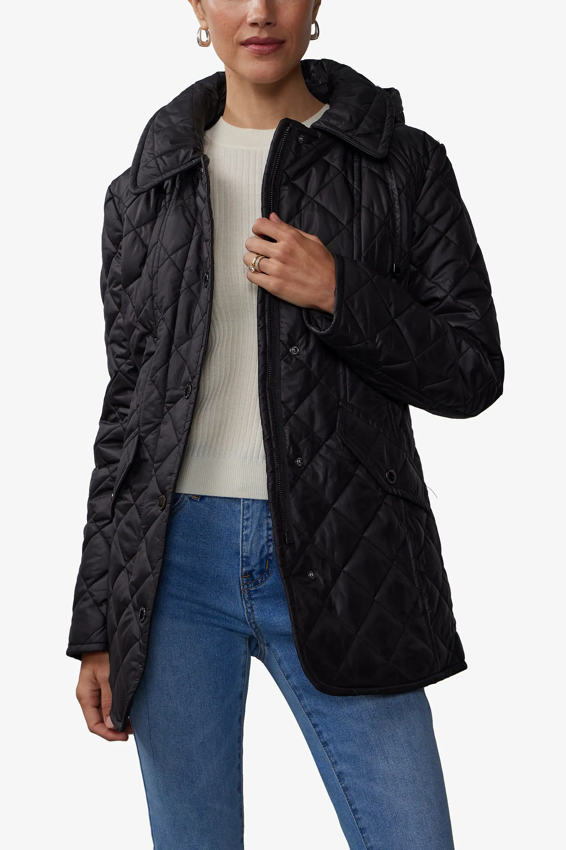 Long Sleeve Quilted Jacket