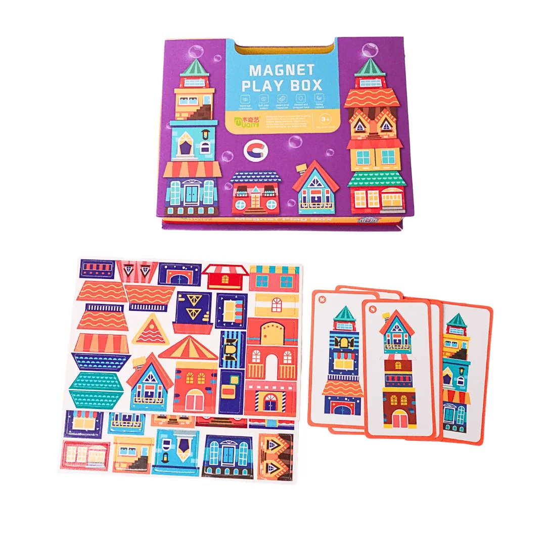 Magnet Play Box Puzzle Game Toy- Buildings