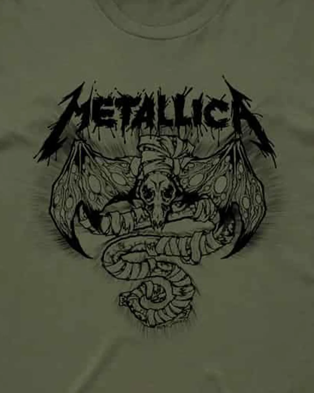 Metallica - Roam Mono Blast Military Green T-Shirt