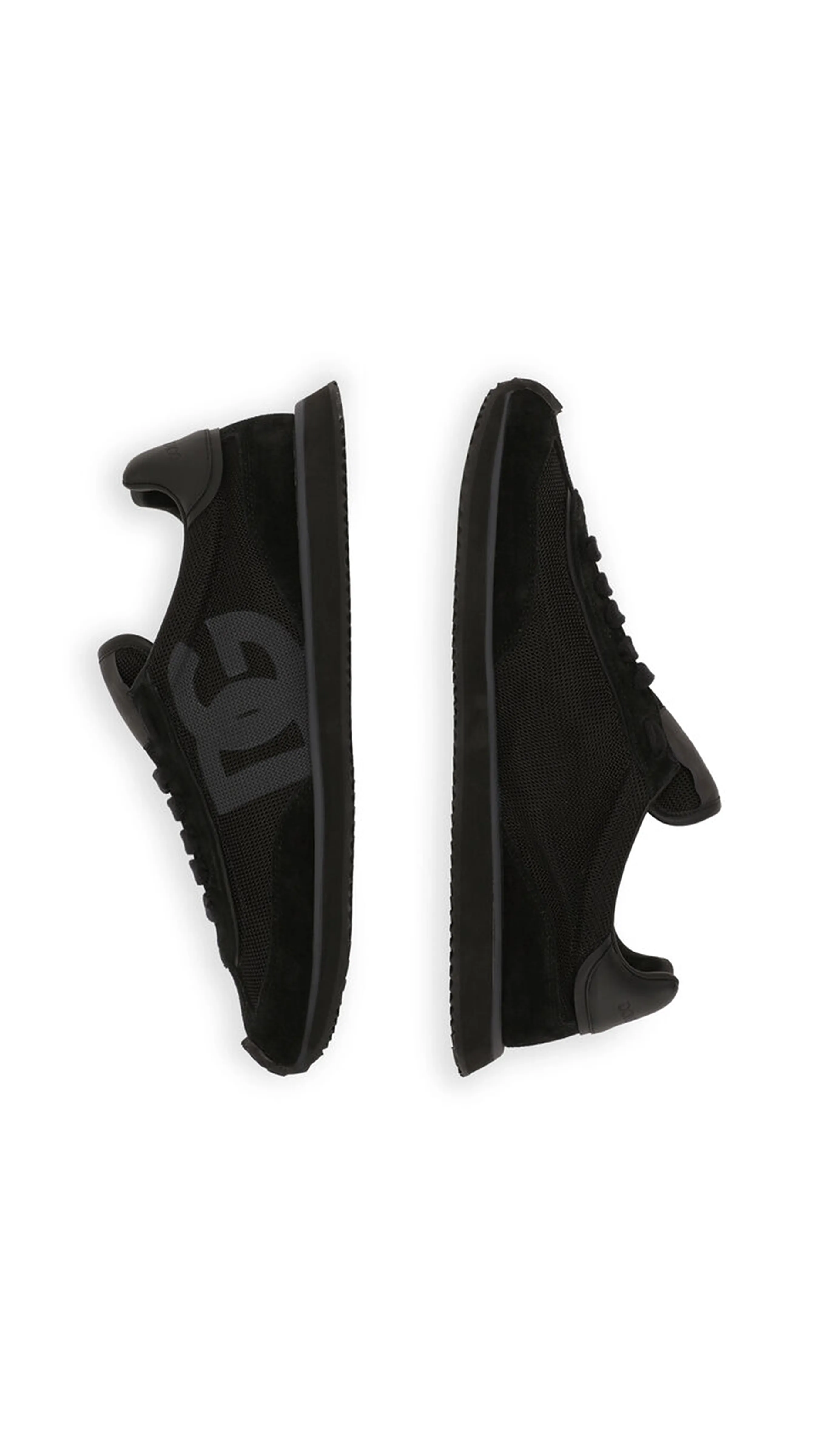 Mixed-material DG CUSHION Sneakers - Black