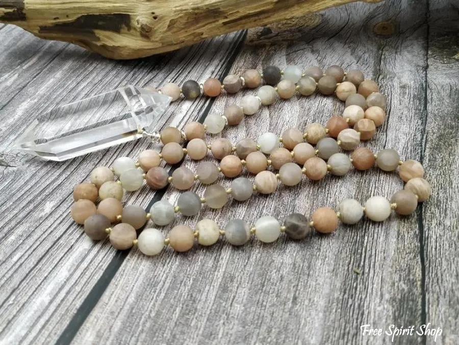 Natural Jasper & Clear Quartz Necklace