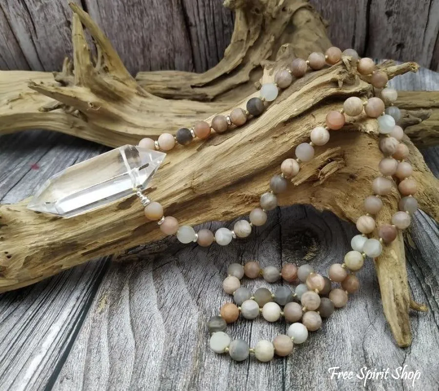 Natural Jasper & Clear Quartz Necklace