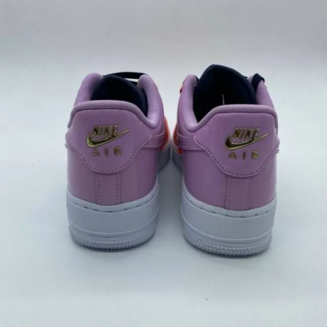 Niike air force 1 '07 cuban link shoes women 7.5 cz8100-600 gold chain pink af1