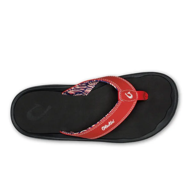 Olukai Men's Ohana Red Lava / Black