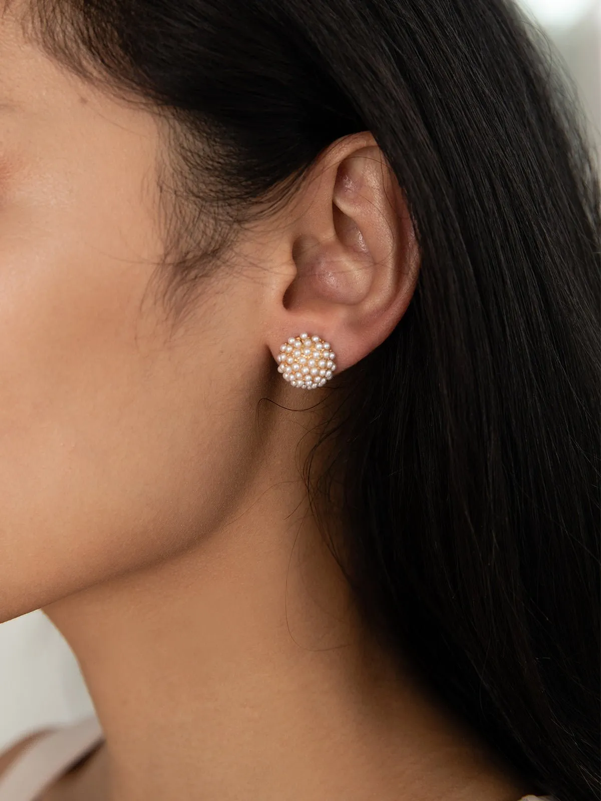 Pearl Pave Studs (Clip-Ons)