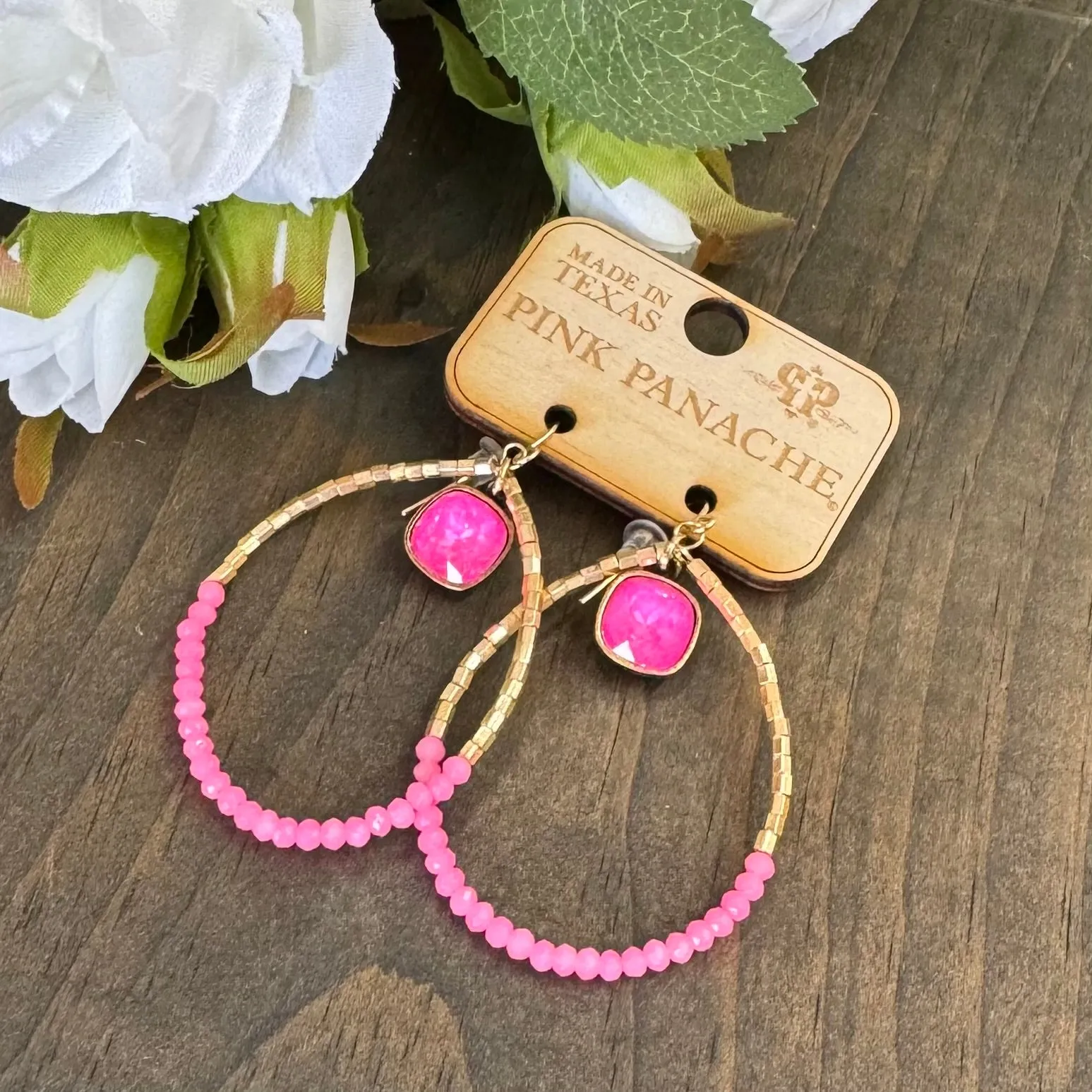 PP Neon Pink Drop Earring