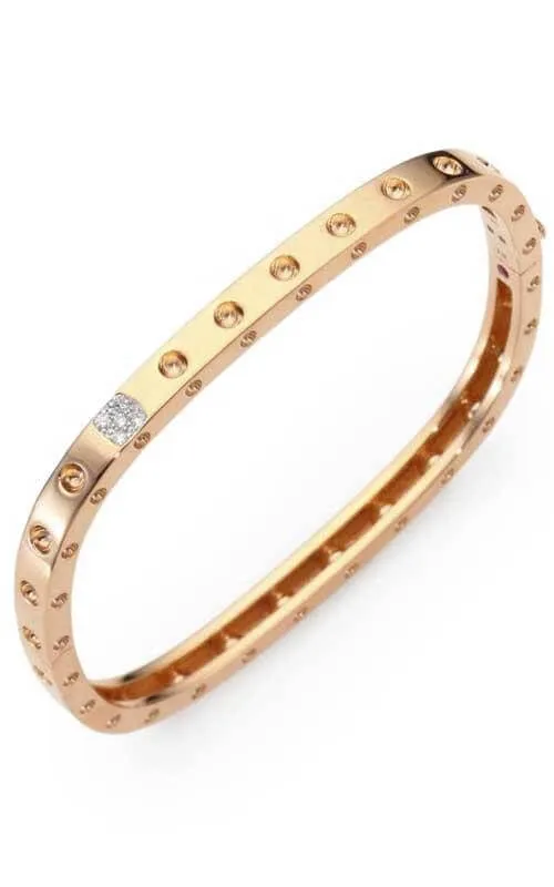 Roberto Coin Pois Mois Bangle Rose Gold and Diamonds (888523AHBAXS)