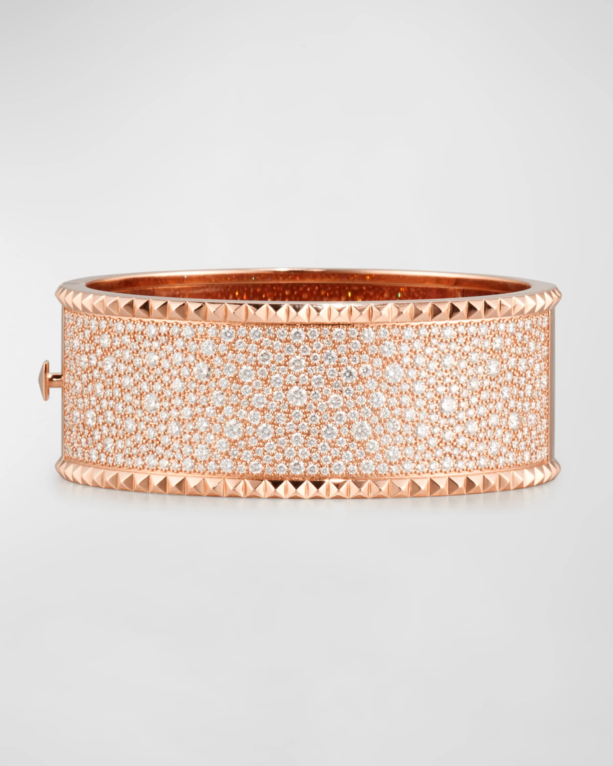 ROCK & DIAMONDS 18K Rose Gold Bangle Bracelet