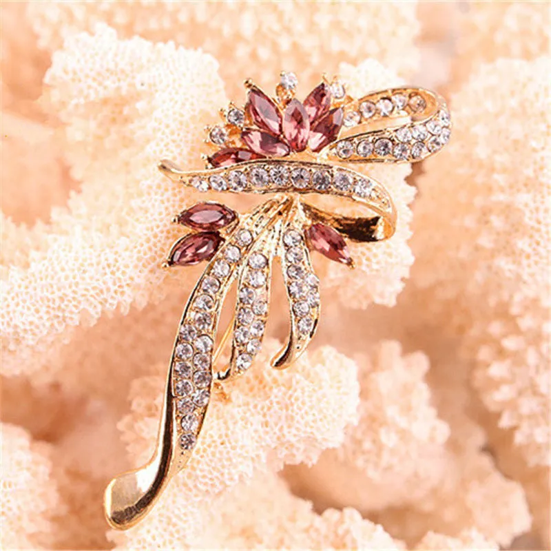 S Brooches For Women Lovely Retro Crystal Brooches For Women Jewelry SM6