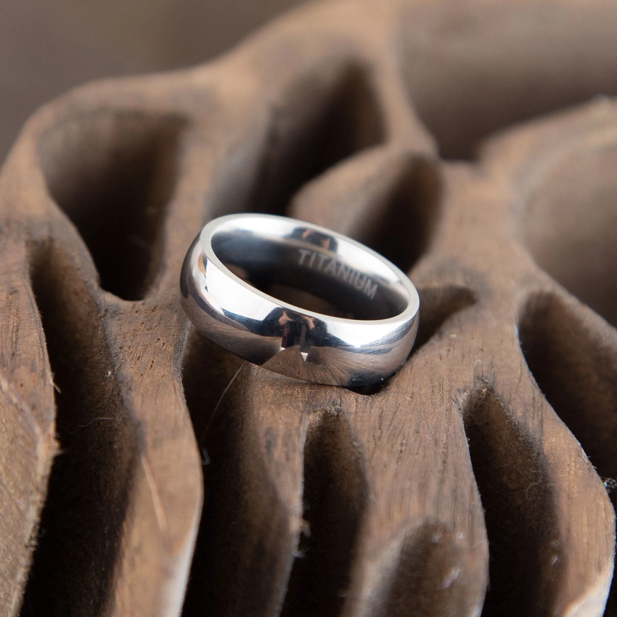 Shiny Lightweight Titanium Ring