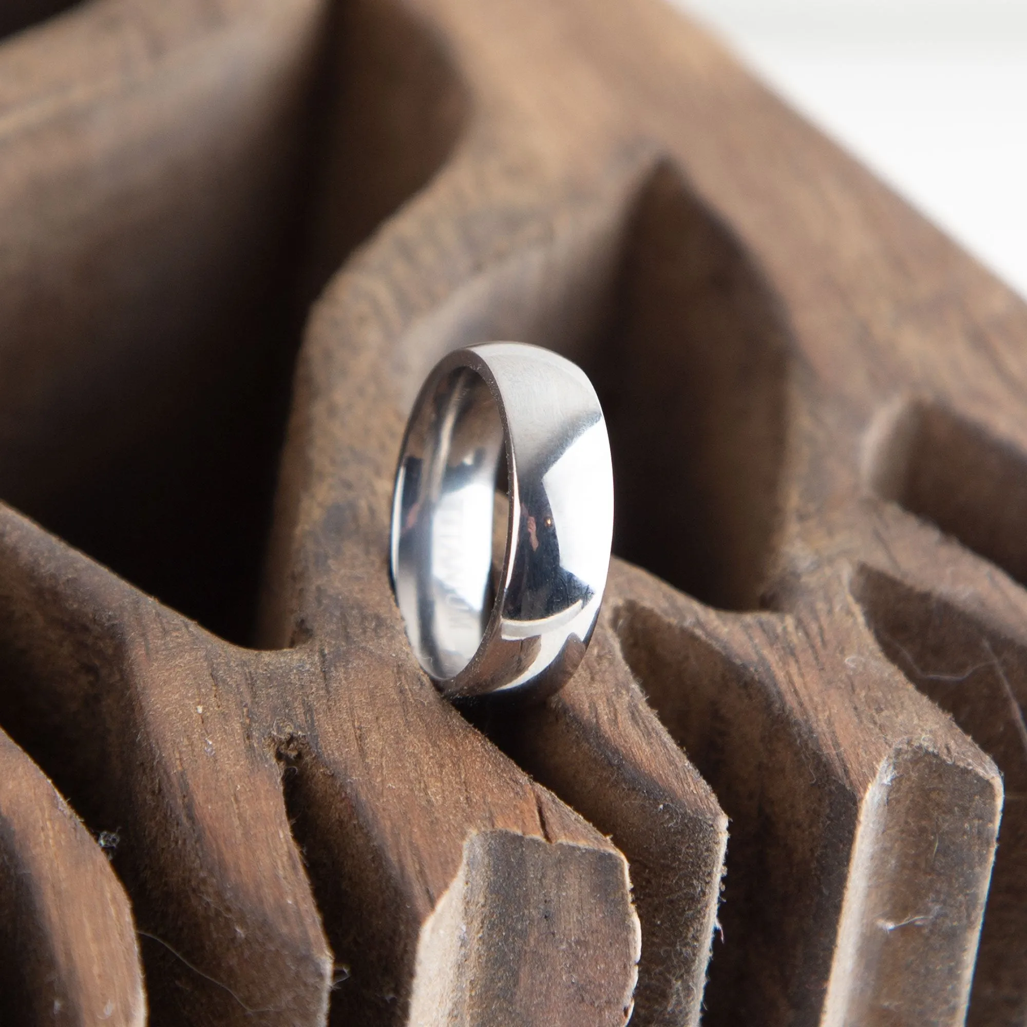 Shiny Lightweight Titanium Ring