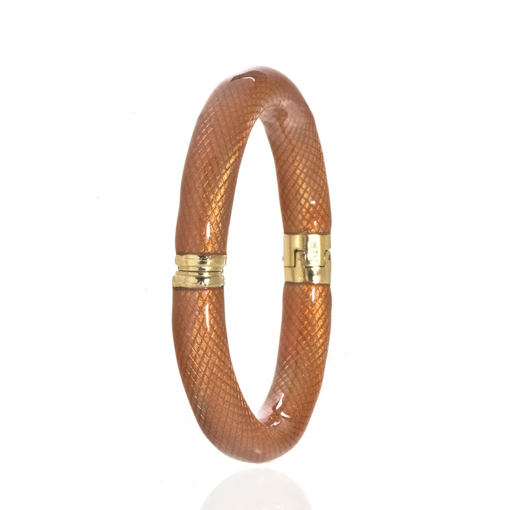 Snakeskin Orange Bangle Bracelet