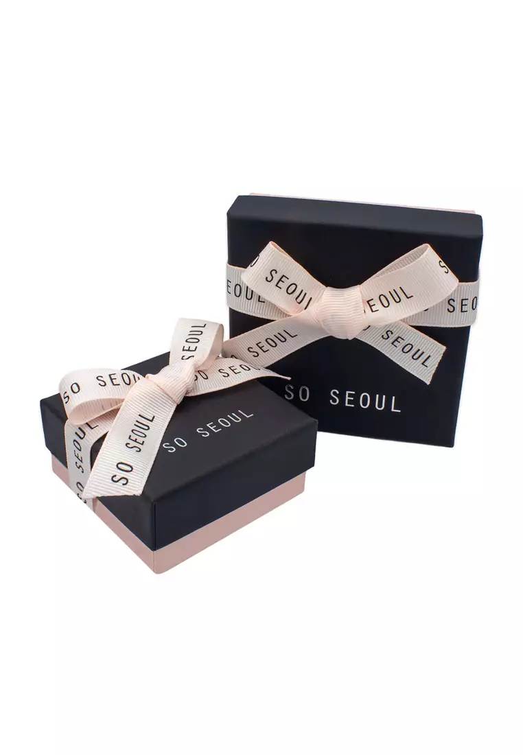 SO SEOUL SO SEOUL Harper Wavy Fan Allure Insets Mother of Pearl with Austrian Crystal Rose Gold Bangle