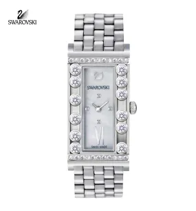 Swarovski LOVELY CRYSTAL SQUARE Swiss WATCH Stainless Steel #5096682