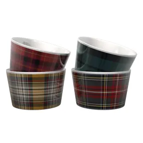 Tartan Ceramic Snack Bowl Sets