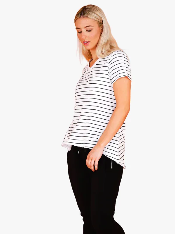 Thornton Tee - White Stripe