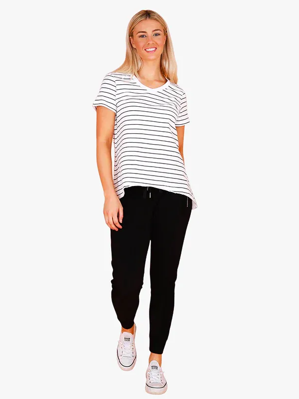 Thornton Tee - White Stripe