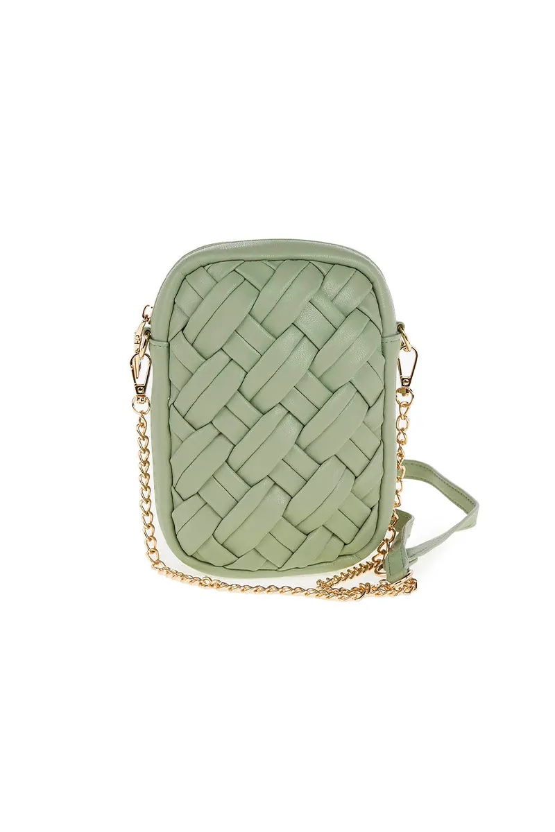 VERDE FASHION | Pochette trama intrecciata