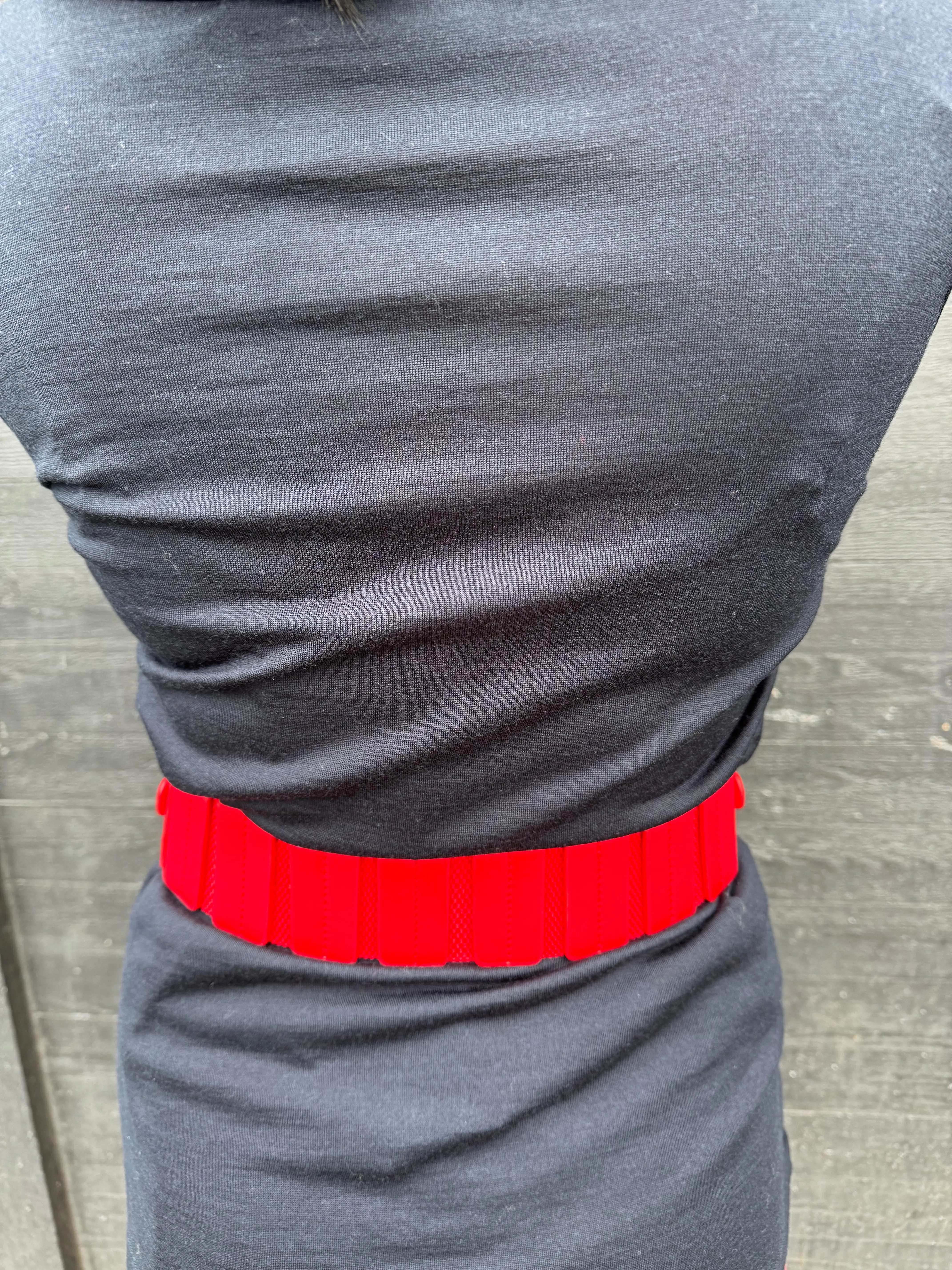 Wide Waist Belt Red