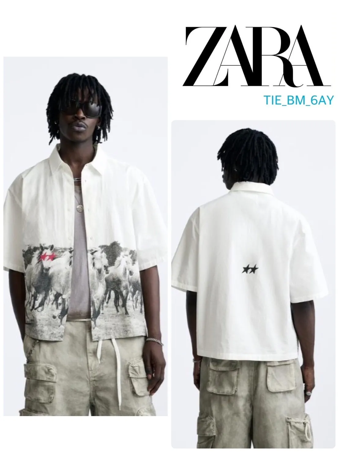 ZARA  |LIGHTWEIGHT COTTON SHIRT