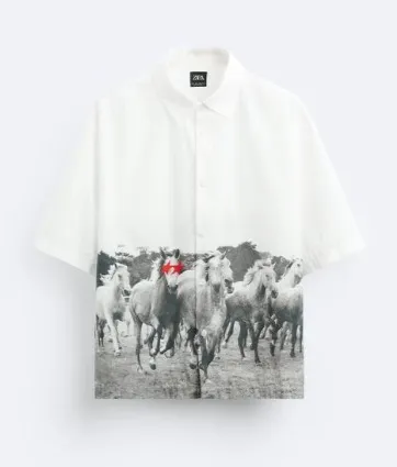 ZARA  |LIGHTWEIGHT COTTON SHIRT