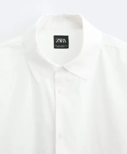 ZARA  |LIGHTWEIGHT COTTON SHIRT